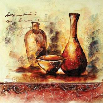 Textured Utensils oil painting